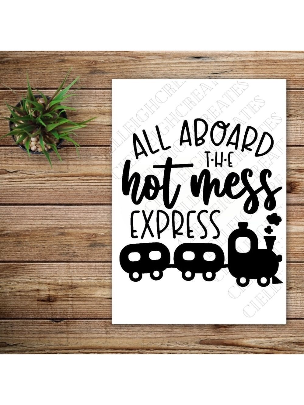 *2 for $20* All Aboard The Hot Mess Express Vinyl Decal Sticker Handcrafted